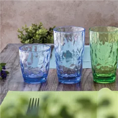 GOBELETS  480 ML Ø 8,5/6,1x14,3 CM BLEU POLYCARBONATE (6 UNITÉ)