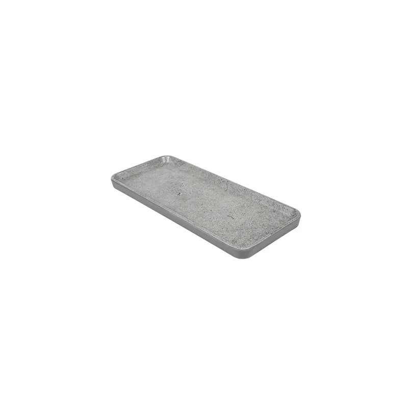 PLATEAUX RECTANGULAIRES ASAMI WARE  28,5x12x2 CM IMITATION CIMENT MÉLAMINE (4 UNITÉ)