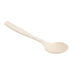 CUILLÈRES 'PREMIUM'  17,3 CM IVOIRE FIBRE DE BOIS (80 UNITÉ)