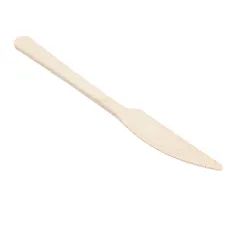 COUTEAUX 'LUXURY'  20 CM IVOIRE FIBRE DE BOIS (10 UNITÉ)