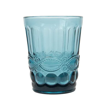 GOBELETS VINTAGE WAKI GLASS 'VINTAGE' 250 ML Ø8x10 CM BLEU VERRE (6 UNITÉ)