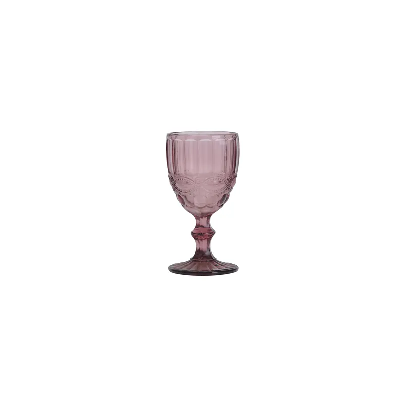 VERRES À PIED À VIN VINTAGE WAKI GLASS 'VINTAGE' 260 ML Ø8x15.5 CM LAVANDE VERRE (6 UNITÉ)