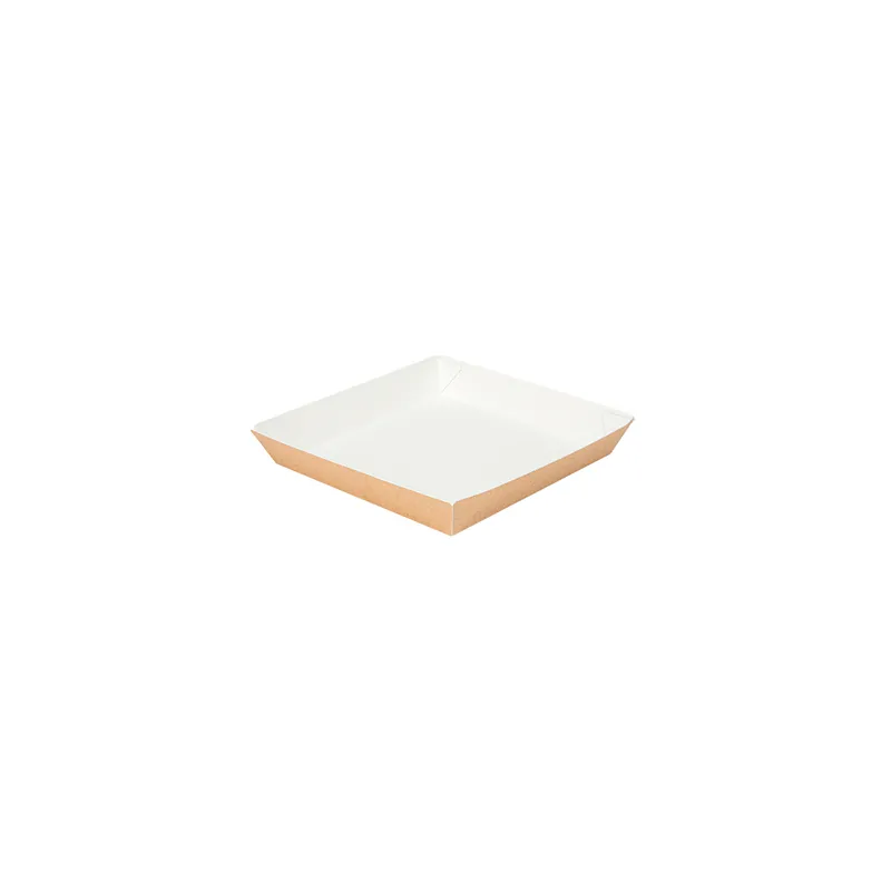 ASSIETTES THEPACK  18x18x2,9 CM NATUREL CARTON NANO-MICRO (400 UNITÉ)