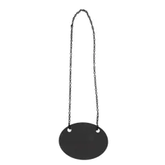 ARDOISE AVEC CHAÎNE   Ø 10.3x7.9 CM NOIR ARDOISE (1 UNITÉ)