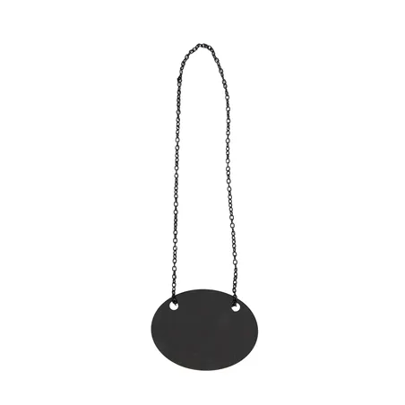 ARDOISE AVEC CHAÎNE   Ø 10.3x7.9 CM NOIR ARDOISE (1 UNITÉ)