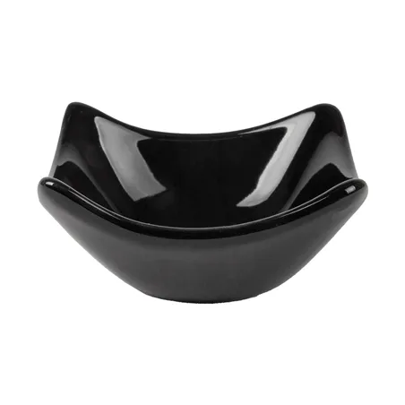 ASSIETTES CARRÉES AKALA  7,6x7,6x3,4 CM NOIR PORCELAINE (12 UNITÉ)