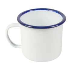 TASSES ENAMELWARE 500 ML Ø 9x9 CM BLANC ACIER ÉMAILLÉ (6 UNITÉ)