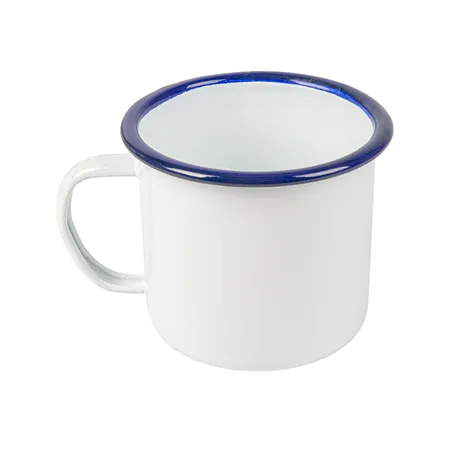 TASSES ENAMELWARE 500 ML Ø 9x9 CM BLANC ACIER ÉMAILLÉ (6 UNITÉ)