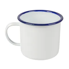 TASSES ENAMELWARE 700 ML Ø 10x10 CM BLANC ACIER ÉMAILLÉ (6 UNITÉ)