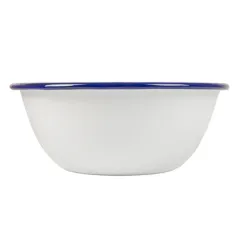 BOLS ENAMELWARE 1000 ML Ø 18,5x7,5 CM BLANC ACIER ÉMAILLÉ (6 UNITÉ)