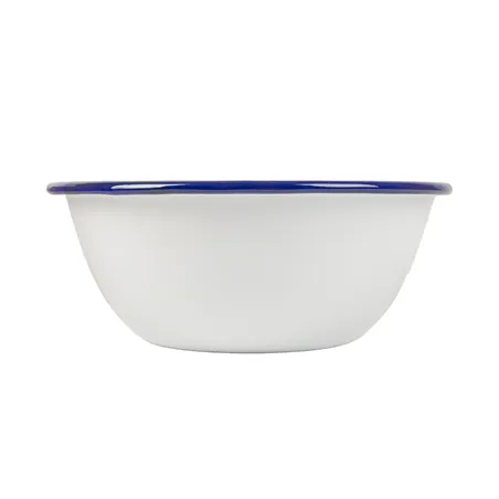 BOLS ENAMELWARE 1000 ML Ø 18,5x7,5 CM BLANC ACIER ÉMAILLÉ (6 UNITÉ)