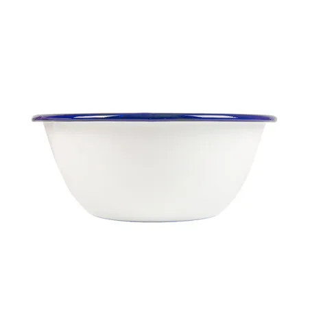BOLS ENAMELWARE 1500 ML Ø 20,5x8,5 CM BLANC ACIER ÉMAILLÉ (6 UNITÉ)