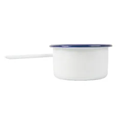 MINI SAUTOIRS ENAMELWARE 200 ML 15,6x9x4,7CM BLANC ACIER ÉMAILLÉ (6 UNITÉ)