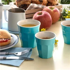 GOBELETS EMPILABLES ASAMI WARE 180 ML Ø 7,5x7,6 CM BLEU CIEL MÉLAMINE (10 UNITÉ)