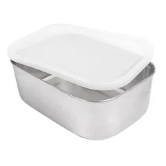 RÉCIPIENT AVEC COUVERCLE ARTINOX 1300 ML 18x13x6 CM ARGENTE INOX (12 UNITÉ)