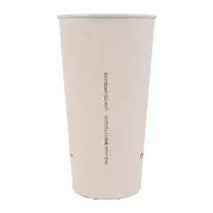 VERRES RÉUTILISABLES  400 ML Ø7,6/5,3x13,6 CM NATUREL RICE HUSK BIOCOMPOSITE (500 UNITÉ)