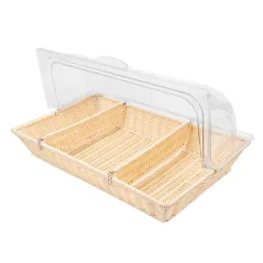 CORBEILLE SIMIL OSIER - COUPOLE GN 1/1 53,5x33,5x28 CM BEIGE PP (1 UNITÉ)
