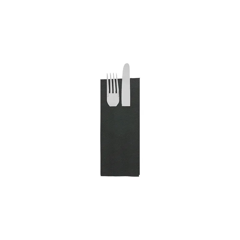 SERVIETTES "CANGURITO" DOUBLE POINT  18 G/M2 33x40 CM NOIR OUATE (1400 UNITÉ)
