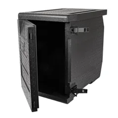93L ARMOIRE ISOTHERME 9GN 1/1, 1/2, 1/3  93 L 64,5x44,5x62,5 CM NOIR EPP (1 UNITÉ)