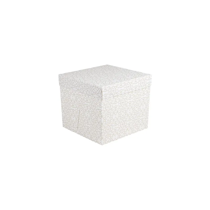 BOÎTES PATISSERIES HAUTES SANS FENÊTRE THEPACK 'DECO'  35,6x35,6x30,5 CM BLANC CARTON MICROCANAL (30 UNITÉ)