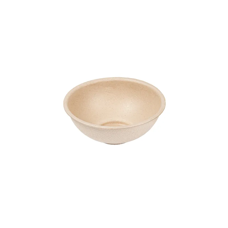 RÉCIPIENTS RONDS BIONIC  Ø 7,5x3 CM NATUREL BAGASSE (1000 UNITÉ)