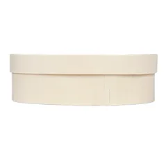 MINI BOÎTE OVALE AVEC COUVERCLE WOOD  16x10,5x5 CM NATUREL BOIS (20 UNITÉ)