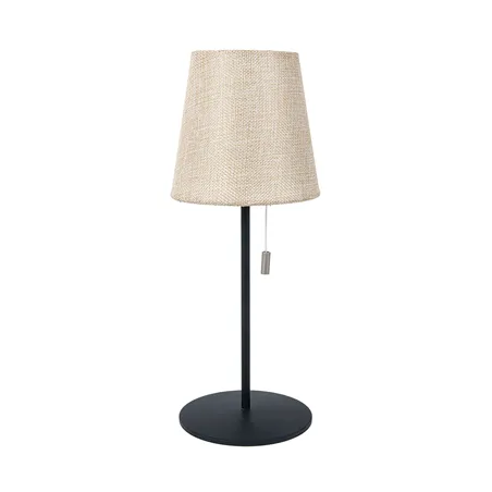LAMPE LED SANS FIL 3 NIVEAUX  4000 mAH Ø 12,5x33 CM NOIR/NATUREL METAL (1 UNITÉ)