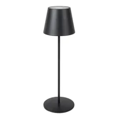 LAMPE LED SANS FIL + VARIATEUR  4000 mAH Ø 12x38 CM NOIR METAL (1 UNITÉ)