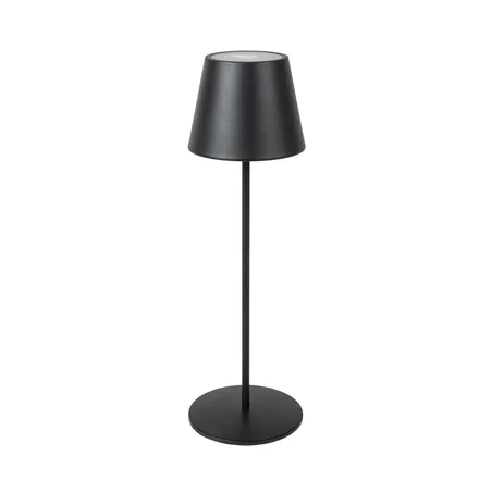 LAMPE LED SANS FIL + VARIATEUR  4000 mAH Ø 12x38 CM NOIR METAL (1 UNITÉ)