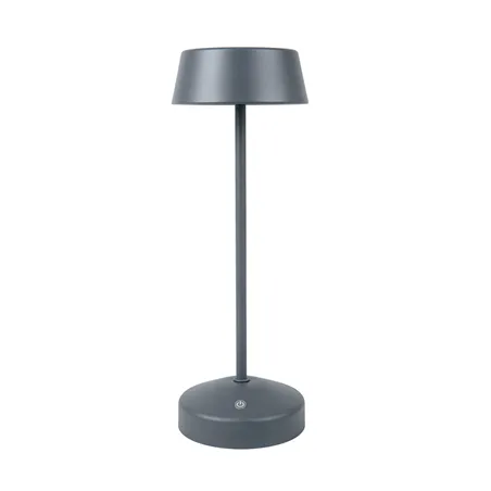 LAMPE LED SANS FIL + VARIATEUR  4000 mAH Ø 11x32 CM GRIS METAL (1 UNITÉ)