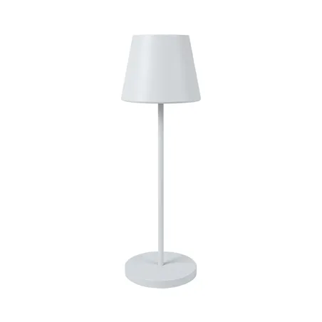 LAMPE LED SANS FIL + VARIATEUR  4000 mAH Ø 11x35 CM BLANC METAL (1 UNITÉ)