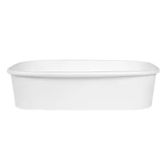 RÉCIPIENTS RECTANGULAIRES  500 ML 320 + 26 PE G/M2 17,3x12,3x4,1 CM BLANC KRAFT (300 UNITÉ)