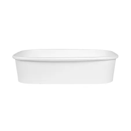 RÉCIPIENTS RECTANGULAIRES  500 ML 320 + 26 PE G/M2 17,3x12,3x4,1 CM BLANC KRAFT (300 UNITÉ)