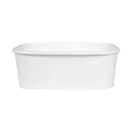 RÉCIPIENTS RECTANGULAIRES  750 ML 320 + 26 PE G/M2 17,3x12,3x5,7 CM BLANC KRAFT (300 UNITÉ)
