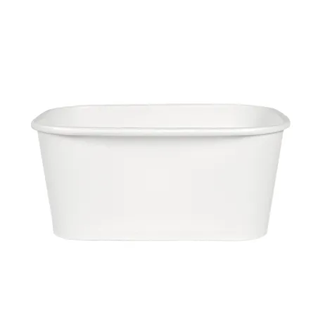RÉCIPIENTS RECTANGULAIRES  1000 ML 320 + 26 PE G/M2 17,3x12,3x7,5 CM BLANC KRAFT (300 UNITÉ)