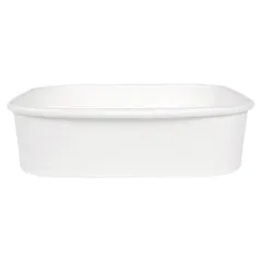RÉCIPIENTS CARRÉS  750 ML 320 + 26 PE G/M2 16,7x16,7x4,3 CM BLANC KRAFT (300 UNITÉ)
