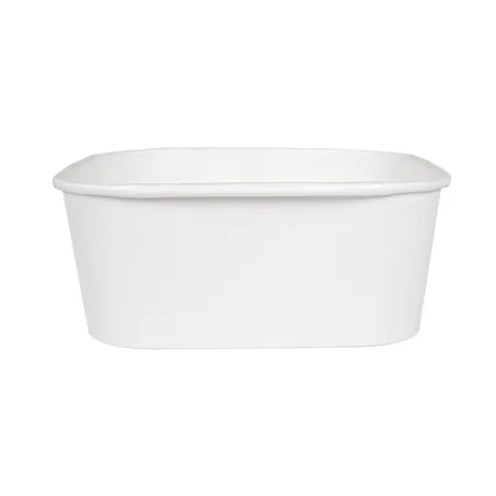 RÉCIPIENTS CARRÉS  1410 ML 320 + 26 PE G/M2 16,7x16,7x7,5 CM BLANC KRAFT (300 UNITÉ)