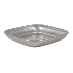 PLATES CARRÉS ARTINOX 'VINTAGE' 65 ML 9x9x1,4 CM ARGENTE INOX (20 UNITÉ)