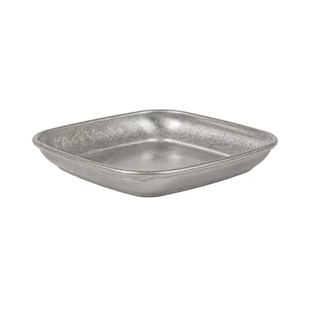 PLATES CARRÉS ARTINOX 'VINTAGE' 65 ML 9x9x1,4 CM ARGENTE INOX (20 UNITÉ)