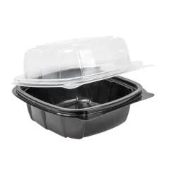 EMBALLAGE COUVERCLE CHARNIÈRE MICRO-ONDE 468 ML 15,1x15,7x8,3 CM NOIR PP (180 UNITÉ)