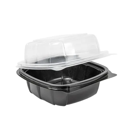 EMBALLAGE COUVERCLE CHARNIÈRE MICRO-ONDE  468 ML 15,1x15,7x8,3 CM NOIR PP (180 UNITÉ)