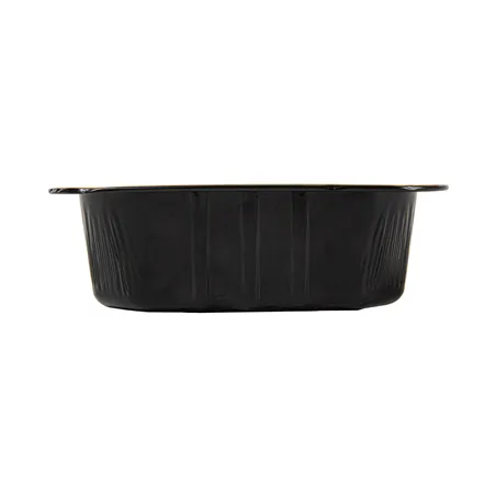 RÉCIPIENTS LAQUÉS  500 ML 15x12,5x4,5 CM NOIR/OR ALUMINIUM (50 UNITÉ)