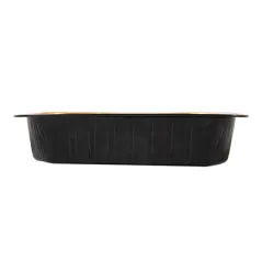 RÉCIPIENTS LAQUÉS  975 ML 21,4x14,2x4,5 CM NOIR/OR ALUMINIUM (50 UNITÉ)