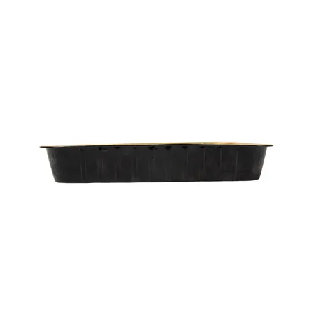 RÉCIPIENTS LAQUÉS  2040 ML 29,3x19,3x4,5 CM NOIR/OR ALUMINIUM (50 UNITÉ)