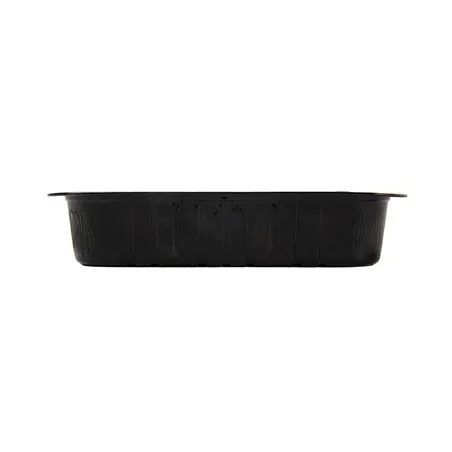 RÉCIPIENTS LAQUÉS  1112 ML 23,2x14,4x4,7 CM NOIR/OR ALUMINIUM (50 UNITÉ)
