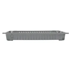 RÉCIPIENTS POUR "SUSHI"  244 ML 16,6x11,5x2 CM ARGENTE RPET (312 UNITÉ)