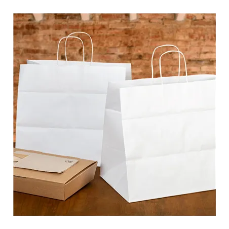 SACS SOS TRAITEUR AVEC ANSES  80 G/M2 24+15x29 CM BLANC CELLULOSE (250 UNITÉ)