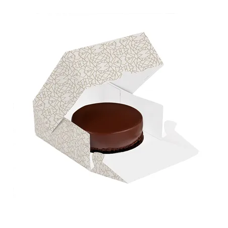 BOÎTES PATISSERIES SANS FENÊTRE THEPACK 'DECO'  17x14x11,5 CM BLANC CARTON NANO-MICRO (200 UNITÉ)