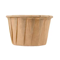 POTS TRAITEUR PAPIER PLISSÉ  45 ML (1,5 oz) 80 G/M2 Ø5/3,6x3,1 CM NATUREL PARCH.INGRAISSABLE (250 UNITÉ)