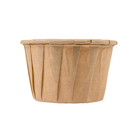 POTS TRAITEUR PAPIER PLISSÉ  45 ML (1,5 oz) 80 G/M2 Ø5/3,6x3,1 CM NATUREL PARCH.INGRAISSABLE (250 UNITÉ)